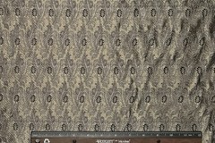 Gold/black/gray Satin Brocade Jacquard 100% Silk Fabric 44″ W, By Yard (JD-363)