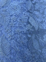 White Lace Fabric Floral Pattern Embroidery Scalloped DIY Wedding Party Decor