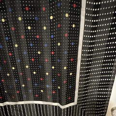 Vintage Black & White Polka Dot Geometric Panel with Red Blue Yellow Dots scarf