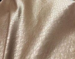 Silk Jacquard Brocade Fabric: Goldfish Beige Leaf Design – 54″ Wide