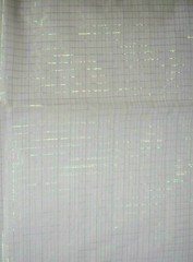 METALLIC CHECKS ON WHITE SHEER POLYESTER NYLON FABRIC 2 YARDS 15 INCHES 2.4 YD