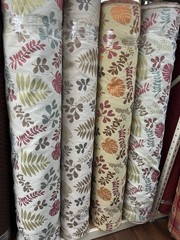 Textured Woven Upholstery Fabric, Botanical Foliage Pattern (4 Styles) – By the