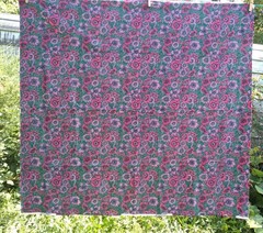 Hoffman International Country side fabric 44×41″ cotton Purple dark floral Vtg