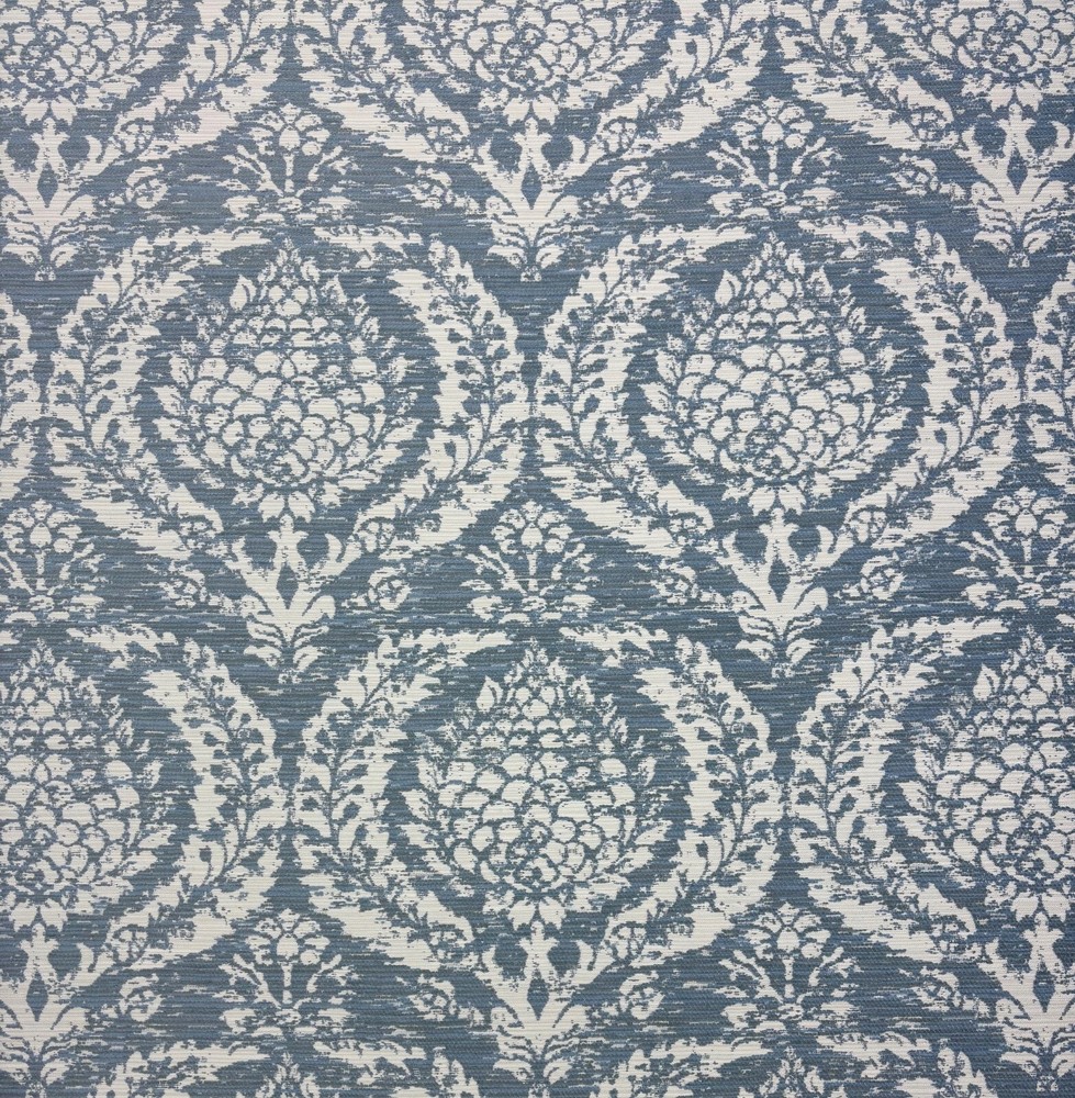 BALLARD DESIGN ANNABELLE CHAMBRAY BLUE InsideOut® FURNITURE FABRIC BY YARD 55″W