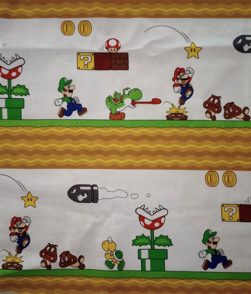 super mario luigi fun fabric 11 x 10 inch 1pc