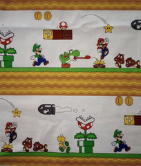 super mario luigi fun fabric 11 x 10 inch 1pc