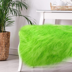 4 Pcs Lime Green Faux Fur 10 X 20 Inch Christmas Faux Fur Fabric Squares Fluf…