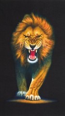 Robert Kaufman “Animal Kingdom” Lion 24″ x 42″ fabric panel #81