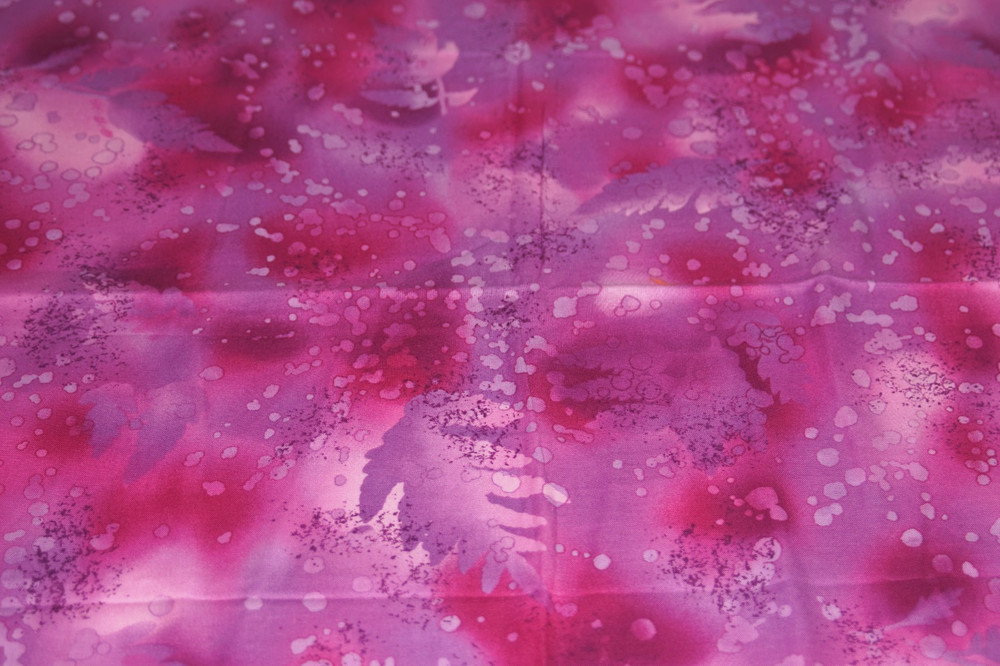 BENARTEX Premium Cotton Fabric ‘Fossil Fern ‘ Pinks Purples Screenprint 22″x42″