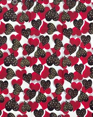 African Print Fabric/ Ankara – Red, Yellow, Brown ‘Archive Piece’ Design