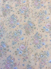 VIP/Cranston Print Works pastel peach floral fabric – 5 yards L x 44 inches W