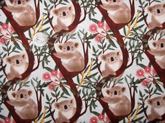 Aussie Friends Koala Fabric Australia Bears Trees Cotton Blank Textiles Yard