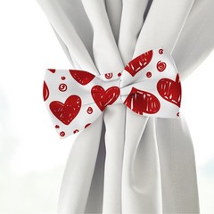 12Pcs Red Black Love Heart Cotton Fabric Bundles 10 x 10 Inch Red Black Love