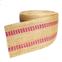 Upholstery/Craft Jute Webbing (Burlap) 3.5 Inches X 10 Yards-Natural W/Red St…