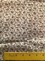 Vintage Cotton Print Fabric 1 Yard + 7” Allover Tiny Floral Pin Dot Background