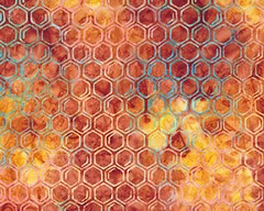 NORTHCOTT – Busy Bee By Banyan Batiks Studio – Honeycomb – Rust – K33014 ,1/4