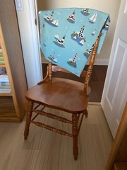 WARREN KIMBLE FABRIC~Coastal Scene~LIGHTHOUSES~Sailboats~FLAGS~Teal Bkgrnd~OCEAN
