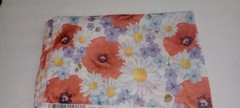 2 Yd 10″ x 65″w Polyester Fabric Pink Floral White Daisy’s Floral NO STRETCH