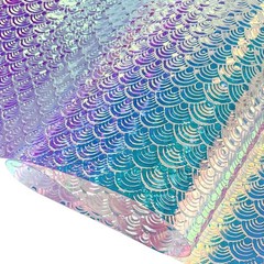 | Iridescent Transparent Embossed Vinyl Holographic Blue Clear PVC Vinyl Craf…