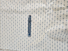 Vintage Blue Tulip Pennsylvania Dutch Quilting Polished Cotton Stanly King 22x8Y