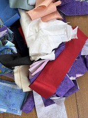 Usable Cotton Fabric Scraps For Crumb Quilts & Crafts Junk Journal 6 Pounds LOT