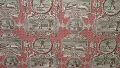 Marvic Textiles Curtain Fabric Les Vues De Paris Mulberry Upholstery Cushion