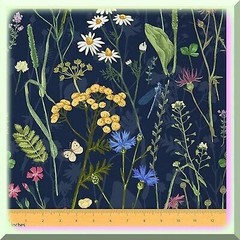 Floral Butterfly Upholstery Fabric 59×180 inches