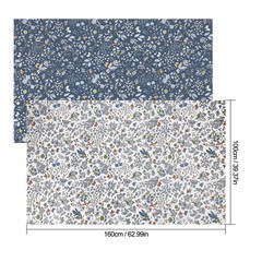 Floral Butterfly Cotton Fabric 63x39in Sewing Cloth for DIY Crafts Home Decor US