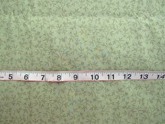 1 yd 100% Cotton Fabric Classic Cottons Green with Darker Leafy Sprigs
