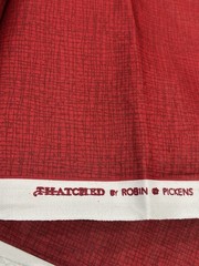 45” X 108″ Wide Quilt Backing THATCHED Quilt Fabric MODA Dark Red 11174