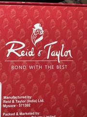 Reid & Taylor Suit Fabric Gift Set 2pc Blue Check & Solid Shirting Sewing Craft
