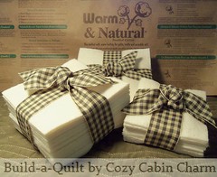 Pre-Cut Warm & Natural Cotton Blend Batting Fabric Quilt Squares from 3″ to 12″