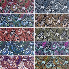 100% Cotton Jelly Roll Fabric Strips – Dark Paisley, 40PCS 2.5×44″ Precut Quilti