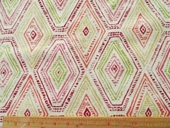 RICHLOOM PLATINUM RICOCHET MARSALA GEOMETRIC COTTON UPHOLSTERY FABRIC 25″X25″