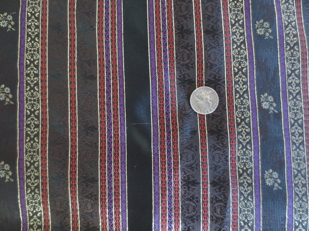 3732. 2 WOVEN SYNTHETIC BLEND Apparel, Home Decor FABRIC w/Metallic Highlights