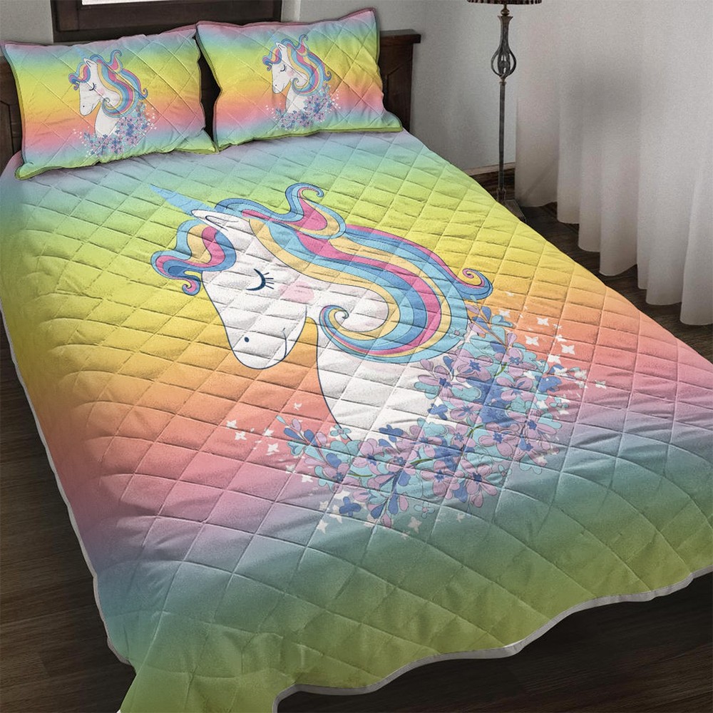 Cartoon Quilt Set 3 Piece, Lightweight Kids Microfiber Coverlet Colorful Cartoon