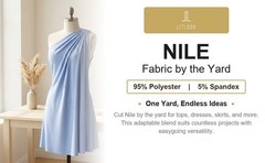 Nile Rib Knit Fabric by the Yard 95% Polyester Spandex 2-Way Stretch Activewear
