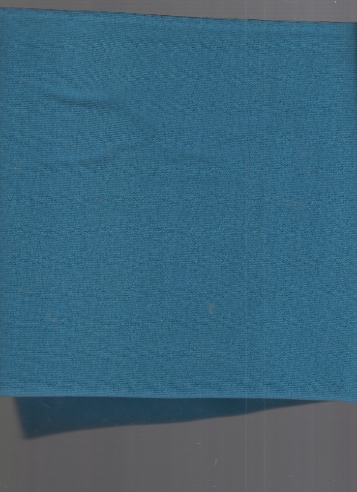 1 yard fabric ribbing peacock blue 60% cotton 40% polyester 36″ wide