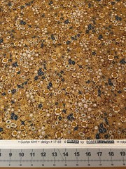 Gustav Klimt Gold Circles Robert Kaufman Fabric BTY Quilting Sewing #17183