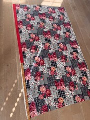 Quilting Cotton Fabric Scraps Lot 4.4 lb + Large Cuts Mixed Prints Solids