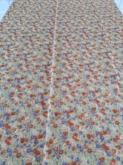 BTY x 43″ SEMI-SHEER COTTON FABRIC Floral Print -Soft Autumn Colors