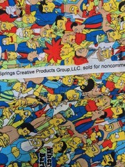 2 1/2 Yards Where’s Bart? “The Simpsons” Springs Creative VTG 2007 New 90″x 43″