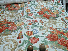 Vintage Braemore Baroque Floral in Planter Roses/Tulips Tassels 7 Yds Opulent!