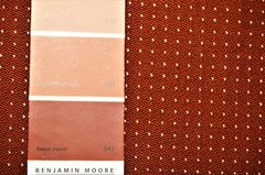 65 yd Rust Brown Dots Fabric Highly Decorative Fashion Upholstery Drapery Txic