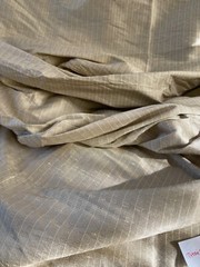 Designer Quality 100% Silk Heavy Thai Dupioni Fabrics Stripes – Natural!!!