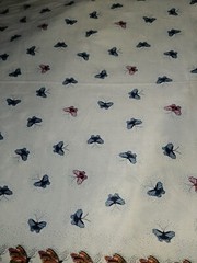 VTG Retro Butterfly 70’s Polyester One Way Stretch Clothing Fabric 3 Yards X 64″