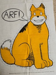 Vintage 1982 ANNIE’S Dog Sandy CUT & SEW Fabric Panel 20” Dog ARF