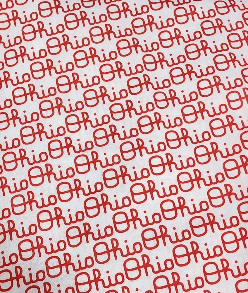 Ohio Polyester Cotton blend fabric. 20″ x 55″ College University 1112132