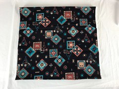 3 Yards Cranston VIP 110″x44″ Southwestern Tribal Aztec on Black Cotton Fabric