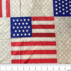 Daisy Kingdom Faux Flag & Star Cheater Quilt Fabric #4582 for Sew | 60″x35″